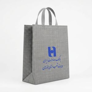 ساک دستی پارچه ای  مدل عطف دار پاکتی طرح کتان- 35در40در10 - 60گرم